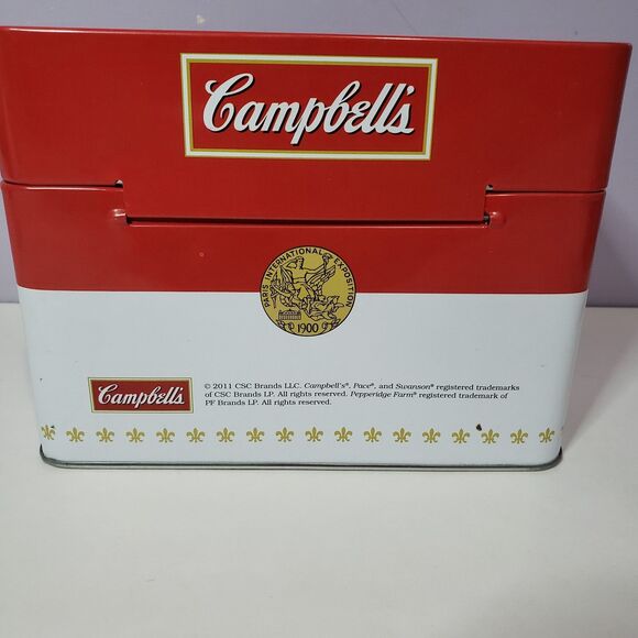 Campbell Condensed Soup Metal Tin Recipe Container /w Recipes  2011 - Picture 5 of 12